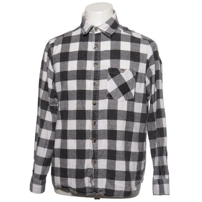 Identic, Flanellhemd, Größe: M, Schwarz/Weiß, Baumwolle/Polyester, Karo #atf