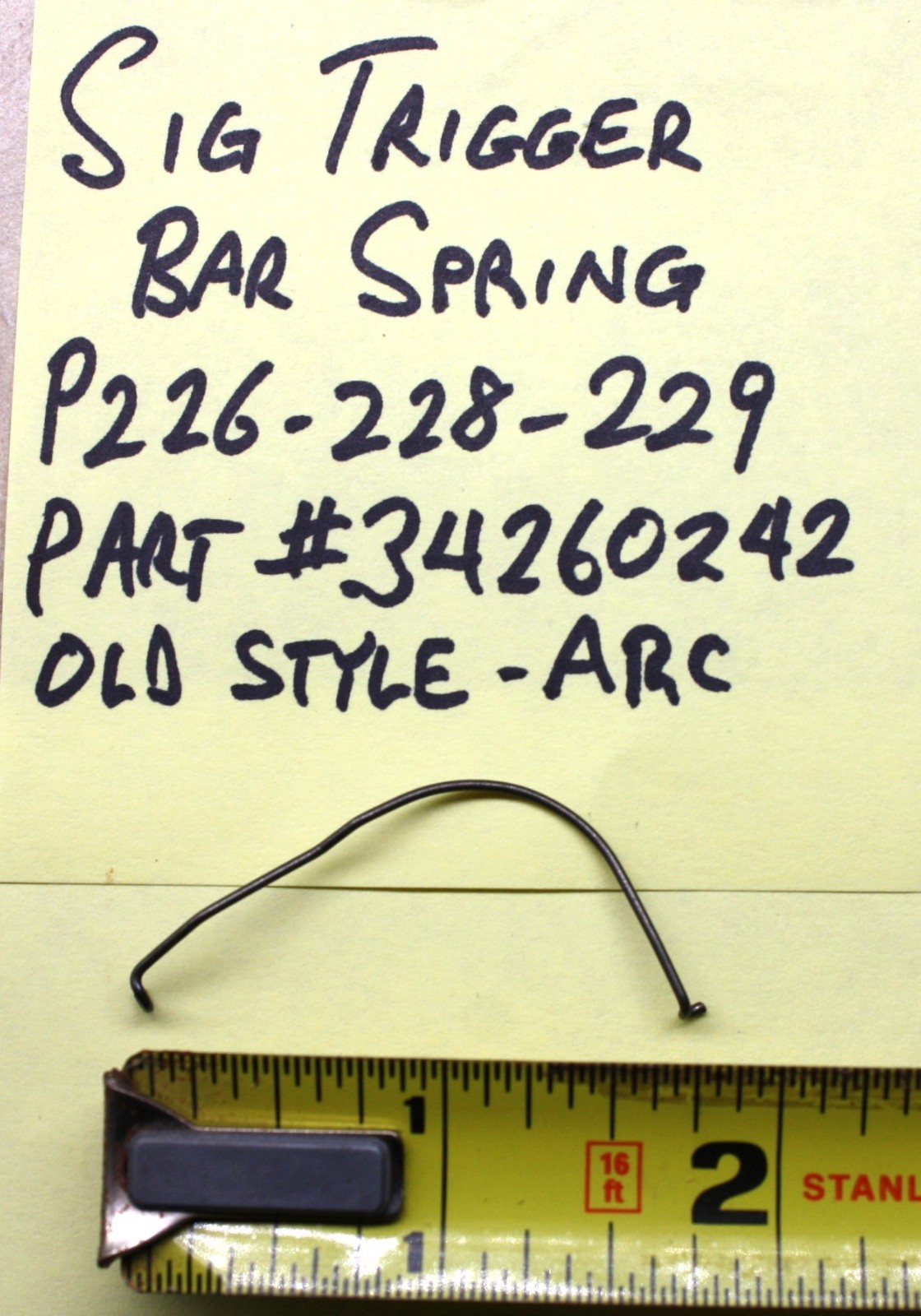 Sig Trigger Bar Spring for P226-228-229 Pistols, Part #34260242, OEM ...
