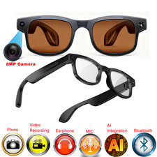 4K AI Smart Camera Glasses 8MP Bluetooth Smart Glasses Call Play Music