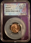 1958-D Lincoln Wheat Cent — MS66 Blazing RD — NGC “Purple Core / BERT” Holder