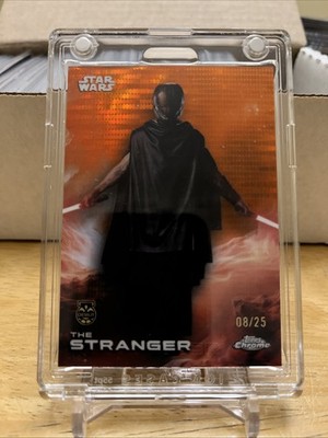 2025 Topps Chrome Star Wars The Stranger #182 Orange RayWave Refractor /25