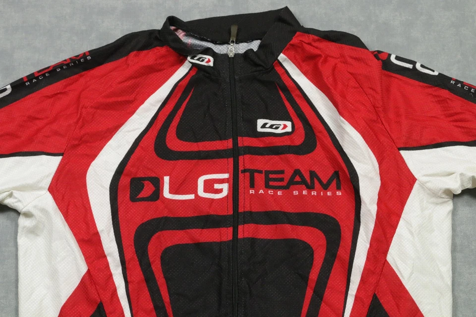 Camiseta deportiva de ciclismo Louis Garneau LG Team Race Series para hombre mediana roja negra bicicleta Foto 2 de 4