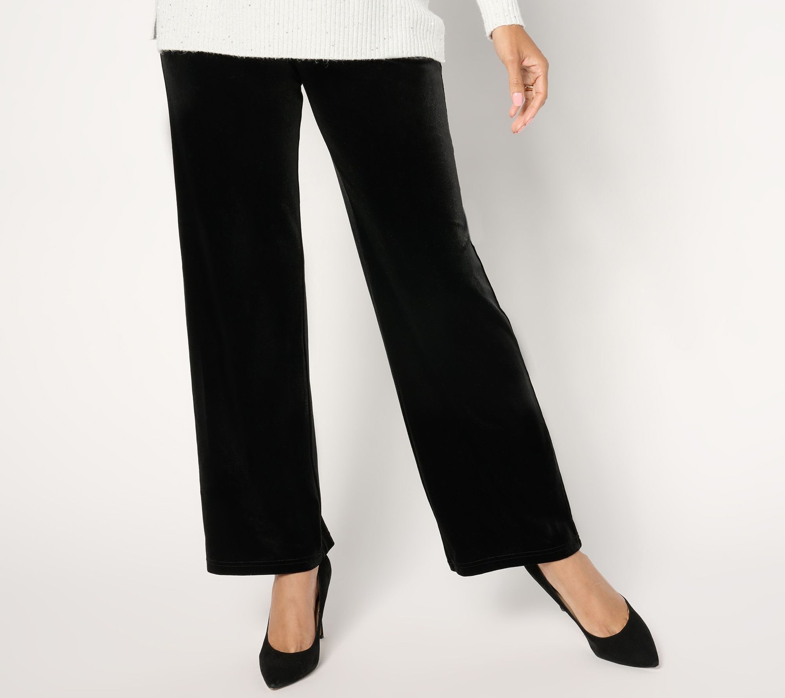 Belle by Kim Gravel Women's Pants Sz M Bellevet Relaxed Pant Black A670983