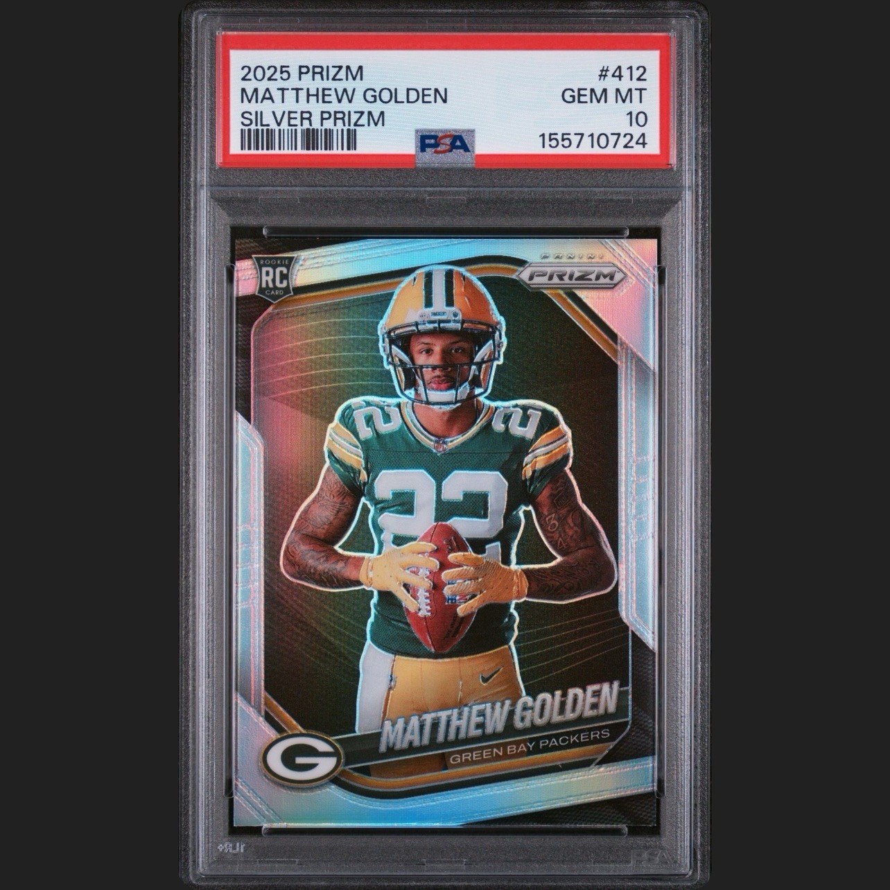 2025 Panini Prizm Matthew Golden #412 Silver Prizm Variation (RC) PSA 10
