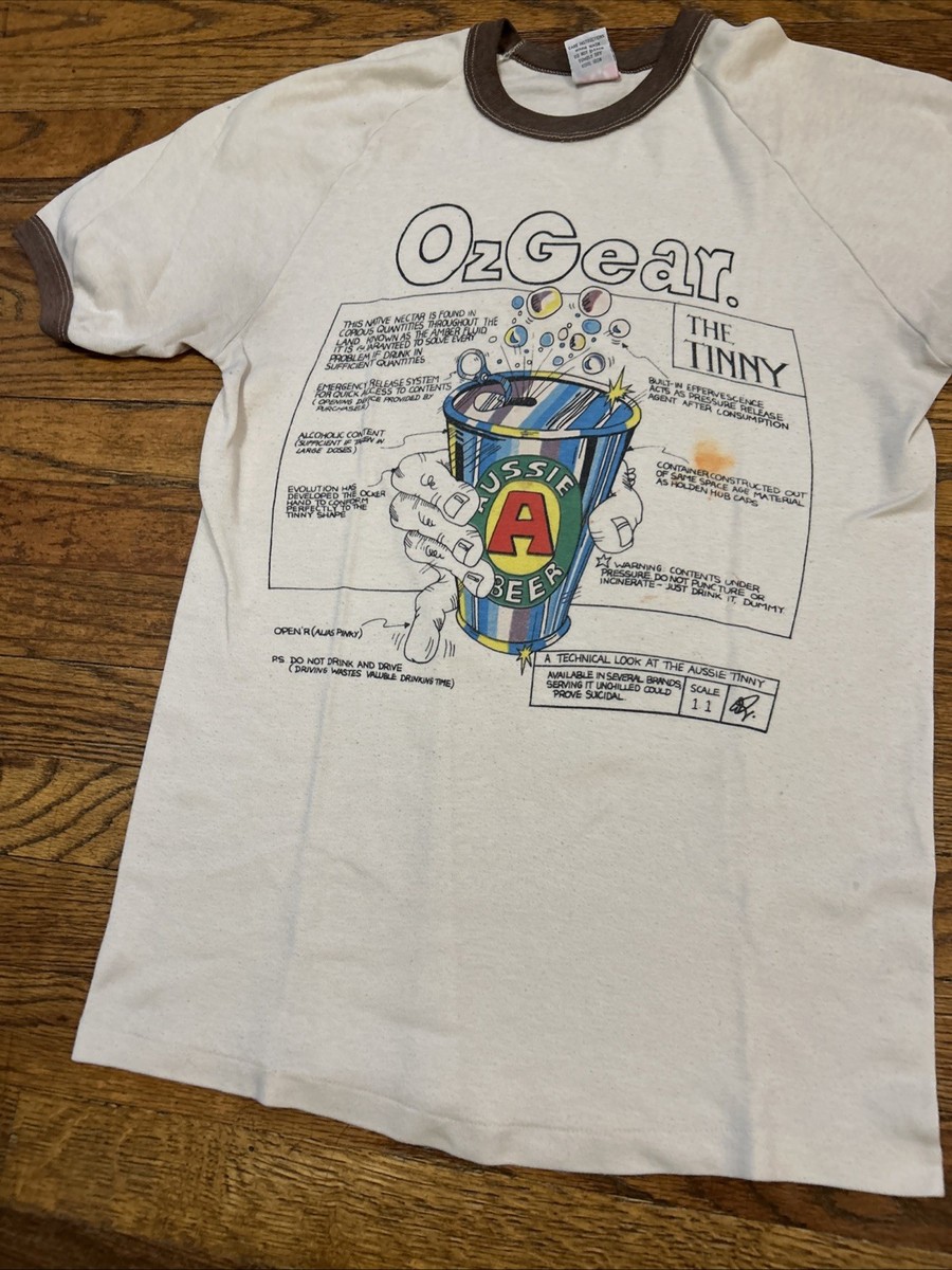 Vintage Y2K Aussie beer Shirt made in Australia size Medium - Target Oz Gear View 2