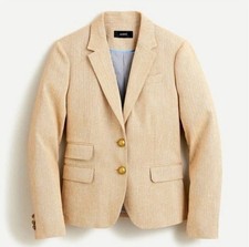 J.Crew Dalton blazer size 8 Herringbone linen blend tailored academia workwear