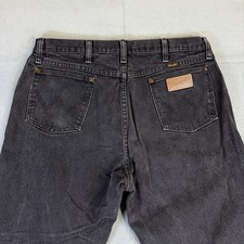 Wrangler Cowboy Cut Jeans Mens 36x34 Black Original Fit Western Denim 13MWZWK