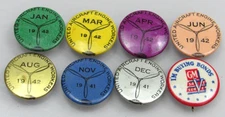 1941 WW2 United Aircraft Engine Workers Pinback Button Lot 1942 RARE