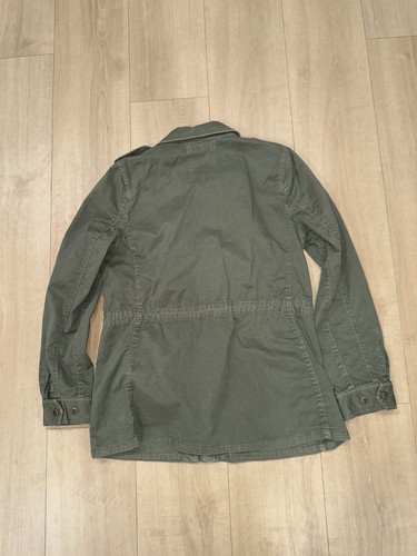 Chaqueta de campo militar utilitaria Lucky Brand verde oliva para mujer M abotonada nueva con etiquetas - Imagen 9 de 9