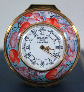 Halcyon Days Enamel Clock | eBay