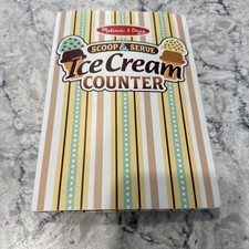 Melissa Doug Scoop and Serve Ice Cream Counter Replacement Menu