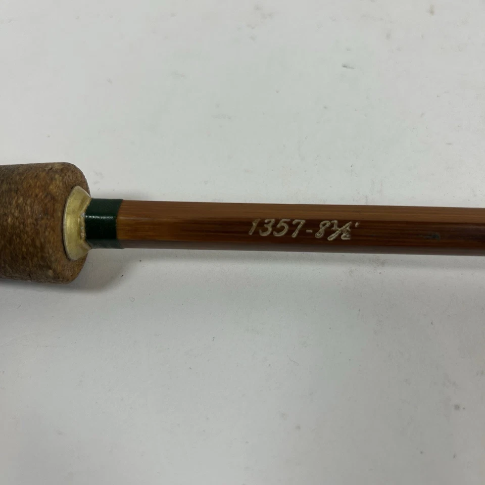 Caña de bambú Shakespeare vintage 3 piezas modelo 1357 8,5 pies Foto 4 de 4