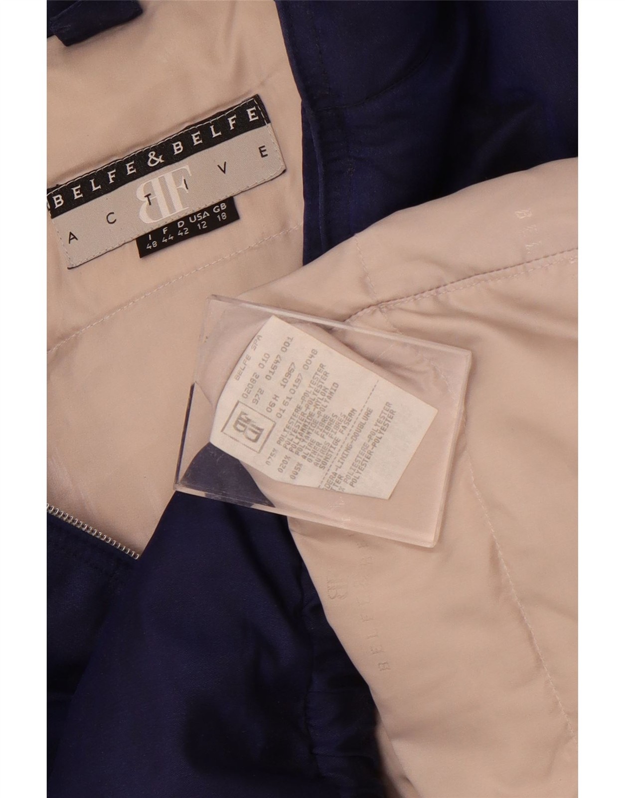 Belfe & Belfe Womens Padded Jacket UK 18 XL Navy Blue Polyester AW10 image 3