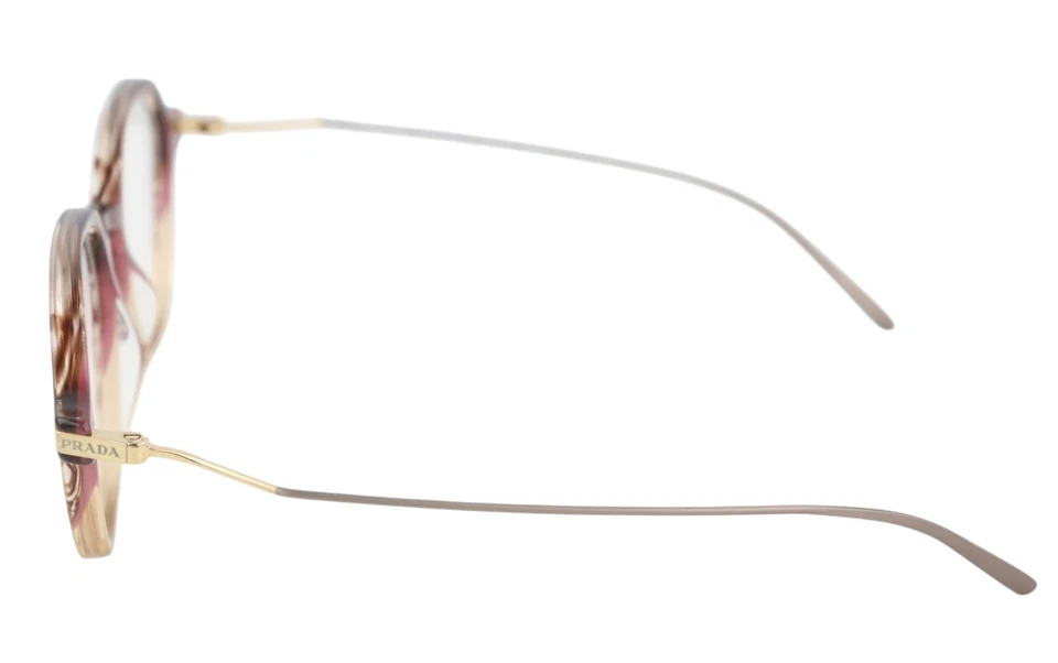 Gafas para hombre Prada 0PR07YV patrón marrón ovaladas lentes de demostración logotipo PVP 431 Foto 4 de 4