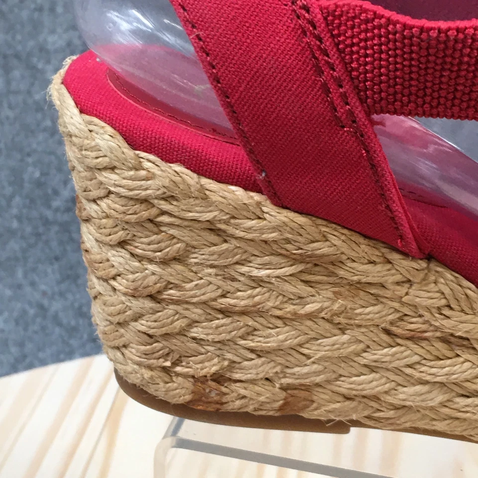 Босоножки женские CHAPS 8 B Dacey с ремешком эспадрилья на танкетке красные тканевые повседневные - Изображение 4 из 4