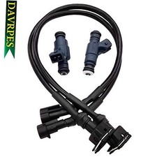 2Pcs 0280156208 Fuel Injector with Pigtail Harness 1202863 1253558 Polaris