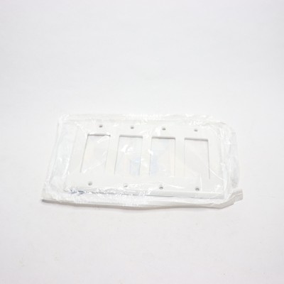 Leviton Decora/GFCI Device Wall Plate Standard Size Device Mount Plastic 4-Gang