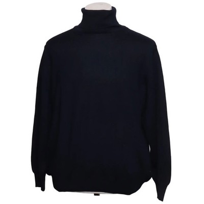 Woolmark, Rollkragenpullover, Größe: 52/54, Schwarz, Acryl/Wolle, Einfarbig #1Hs