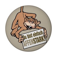 Affe Magnet Mit FlaschenöFfner Rund Mit Spruch Du Bist Einfach Affenstark
