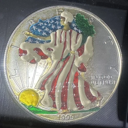 (3)  $1 American Silver Eagle 1 oz - BU Colorized