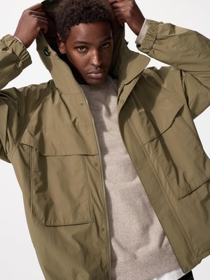 UNIQLO Windproof Parka S-3XL Hooded Water-Repellent Relaxed -fit