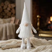 Led Wichtel 45Cm (63Cm) Nase Leuchtet Gnom Wackelt Deko Figur Weihnachten Weiß