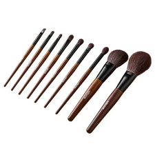 9-Piece Eyeshadow & Foundation Brush Set - Soft Bristle Makeup Blending Brushes