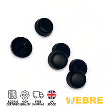 20mm Seat Belt Bolt Cap Set 6 Piece Black Covers for Car Taxi Van Bus