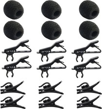 18Pcs Lapel Microphone Clips Replacement Kit, 6Pcs Lavalier Mic Clips Metal Tie