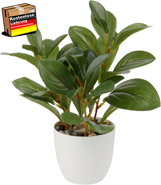 25Cm Kunstpflanzen Im Topf FüR Heimdekoration KüNstliche Zimmerpflanze Camellia,-image