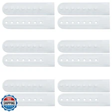 Waziaqoc 12 Pairs White Plastic Snapback Strap with 7 Holes Hats Caps Replace