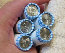 2004-D 2005-D 2006-D 5 BANK-WRAPPED ROLLS WESTWARD JOURNEY Peace Keelboat Bison