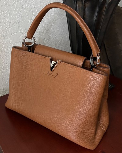 LOUIS VUITTON CAPUCHINES BAG BROWN LEATHER GUC AUTHENTIC! - Picture 4 of 23