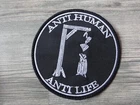 Anti Human Metal Patch Shape Black Metal DSBM Taake Happy Days 1