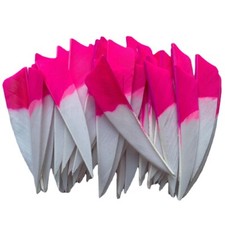 50 PCS 3INCH Shield Pink Archery Fletches Natural Turkey Feather Fletching RW