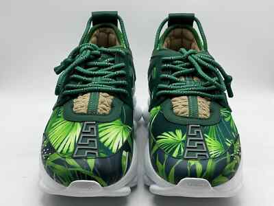 Versace Chain Reaction Sneaker Mens US 11 Green Emerald DSU7071E