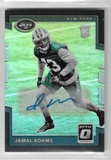 JAMAL ADAMS 2017 PANINI DONRUSS OPTIC BLACK REFRACTOR HOLO AUTO RC /25 JETS