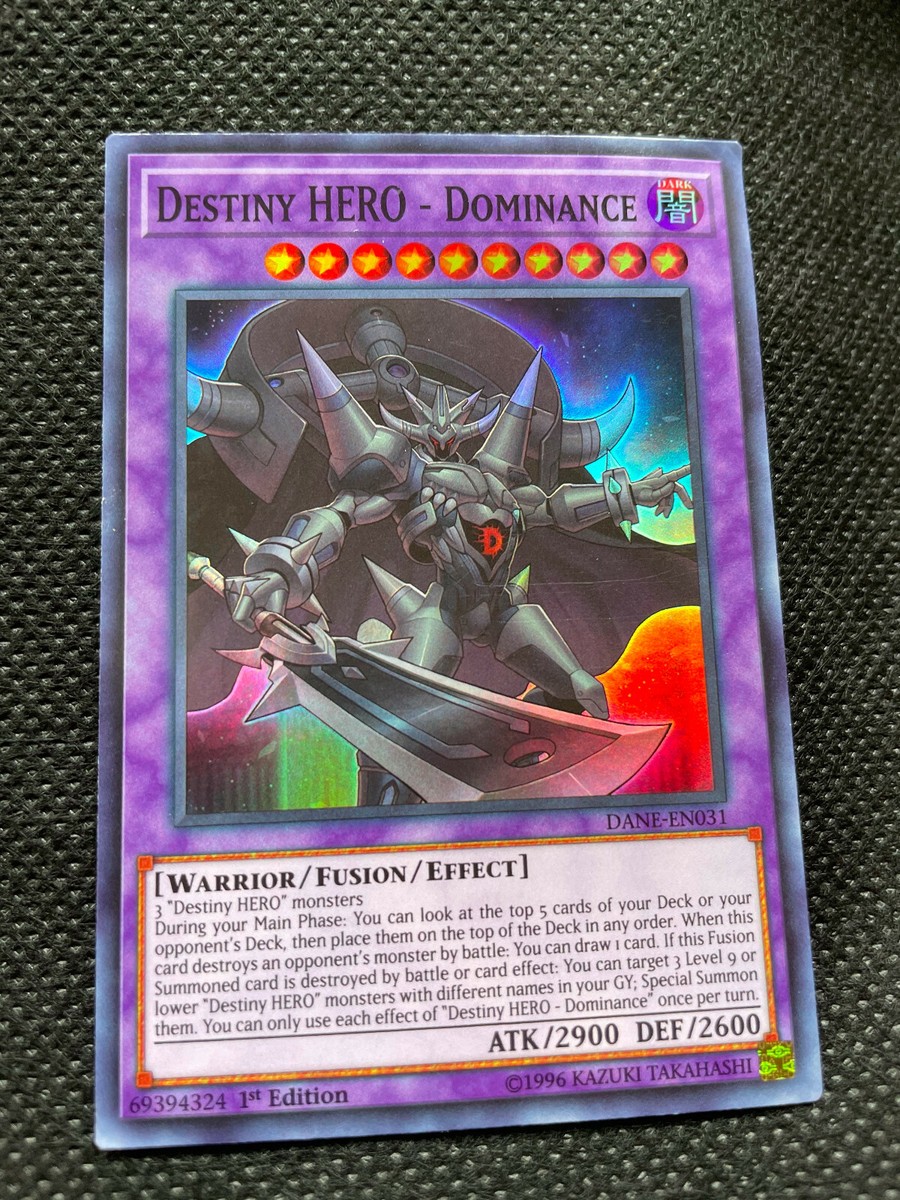 Destiny HERO - Dominance - DANE-EN031 - Super Rare - 1st Edition Yu-Gi-Oh! NM | eBay Destiny HERO - Dominance - DANE-EN031 - Super Rare - 1st Edition Yu-Gi-Oh! NM | eBay