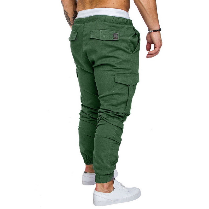 Men's Slim Fit Urban Straight Pencil Casual Trousers Leg Pants Cargo ...