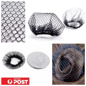 5pc Black Hair Bun Net Cover Hairnet Polyester Fishnet Holder