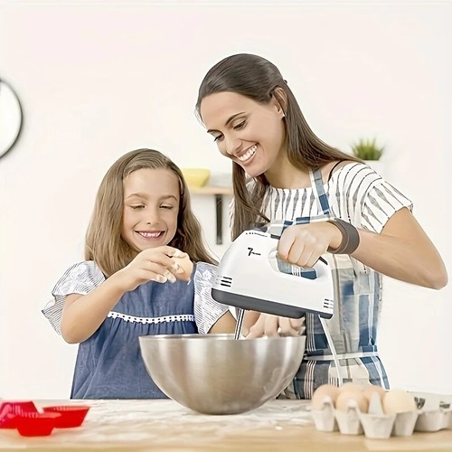 Electric Hand Mixer Kitchen Beater Spiral Whisk Egg Beater Dough Electric Mixer - Picture 4 of 13