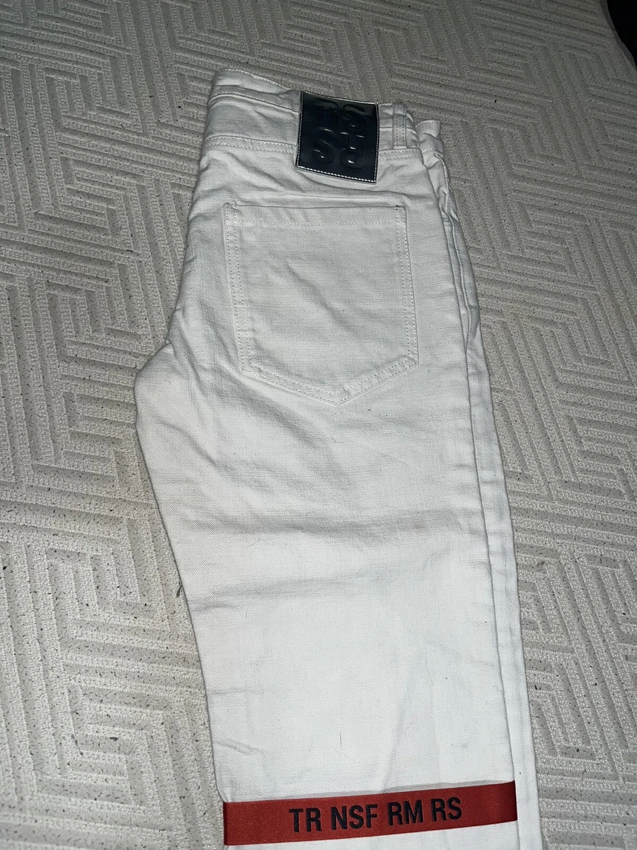 Raf Simons SS19 REGULAR FIT DENIM PANTS WITH TAPE AND PATCH Size 30