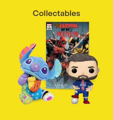 A comic book and two figurines linking to collectables