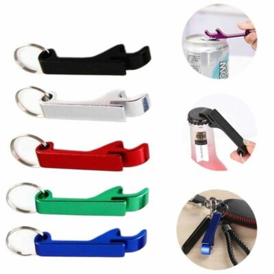 Portable 4 In 1 Bottle Opener Chain Keyring Keychain Metal Beer Bar Top L5y2 - Foto 6
