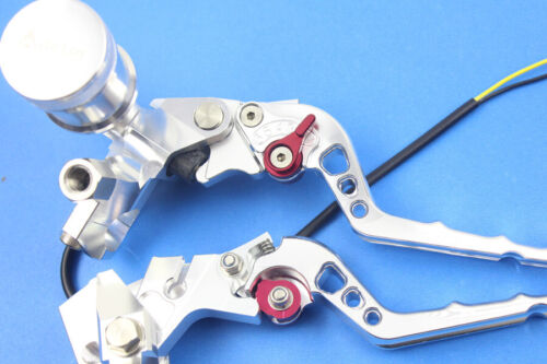7/8" Silver Adelin CNC PX-2 Brake Clutch Levers Master Cylinder Fo Ruckus Zoomer - Foto 4 di 5