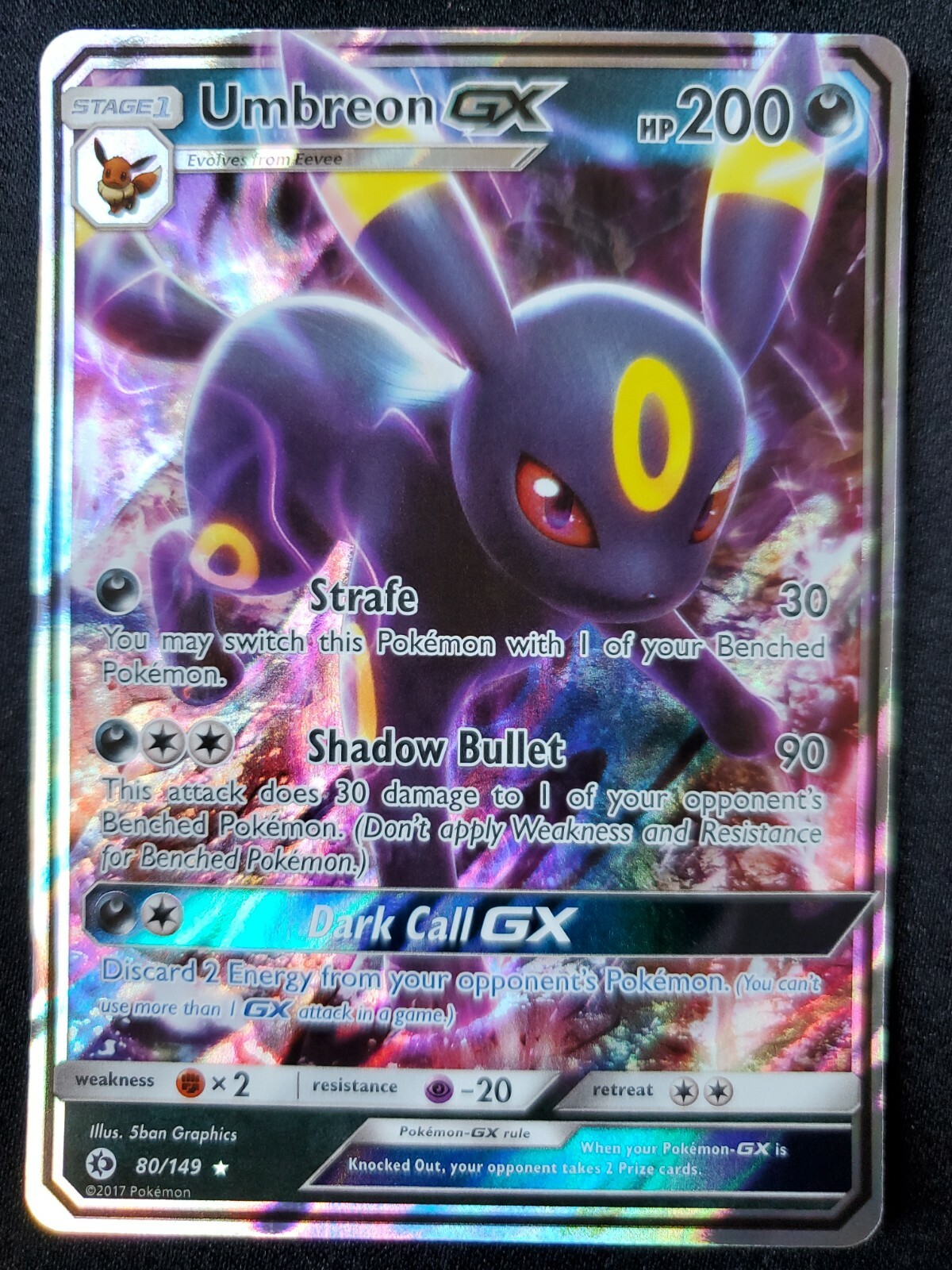 Umbreon GX Ultra Rare - 80/149 Sun & Moon Base Set - Pokemon TCG - Mint/NM  | eBay