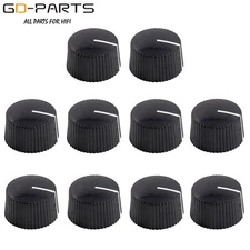 Black Guitar amp Effect Pedal OverDrive Knob 1/4" Hole With Set screw 21x12mm*10