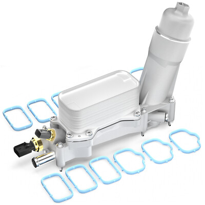 Aluminum Engine Oil Cooler Filter Housing For 17-18 Dodge Jeep Chrysler Ram 3.6L