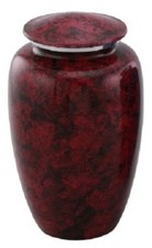 At Peace Memorials Classic Red Cremation Urn for ashes 200 CI