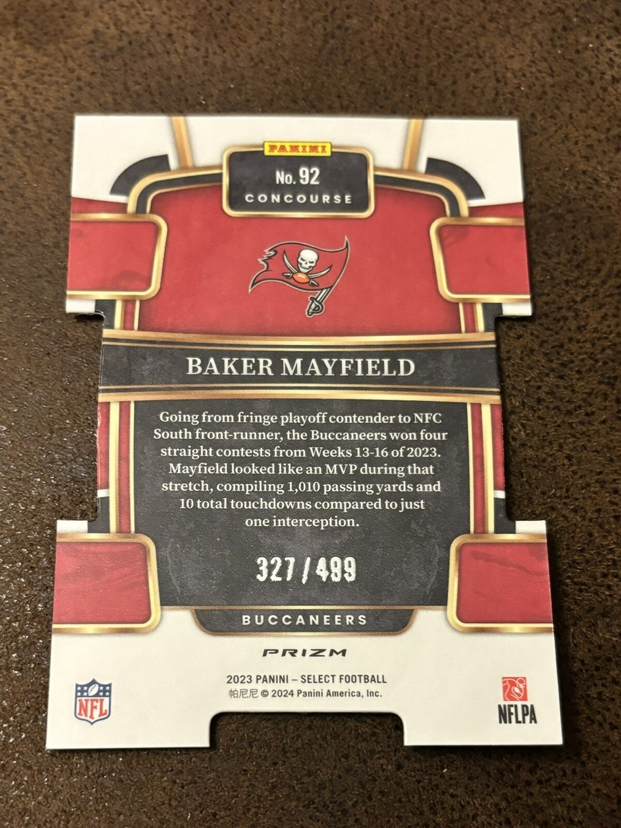 2023 Select Baker Mayfield Orange Concourse Die Cut Prizm #'d /499